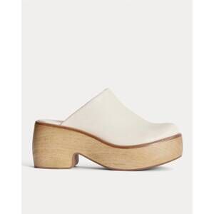 NEW EVERLANE women's wooden puff clog in canvas